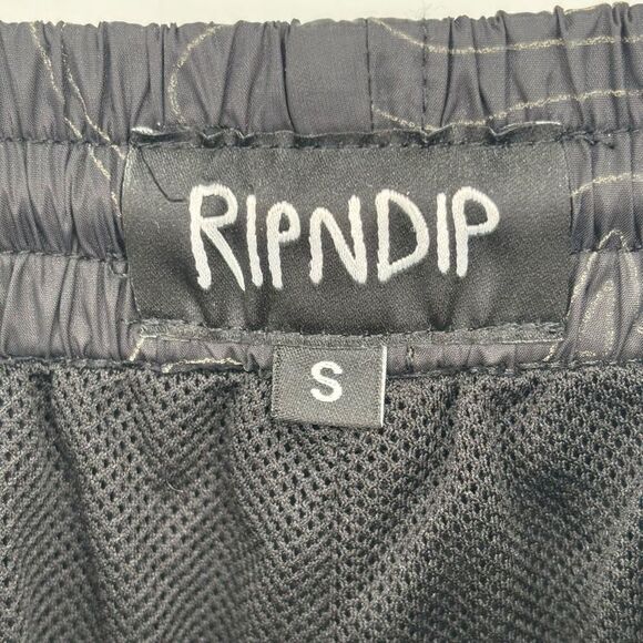 Rip N Dip Lord Nermal Cat Cargo Track Pants Black Drawstring Joggers Size Small - Picture 2 of 11